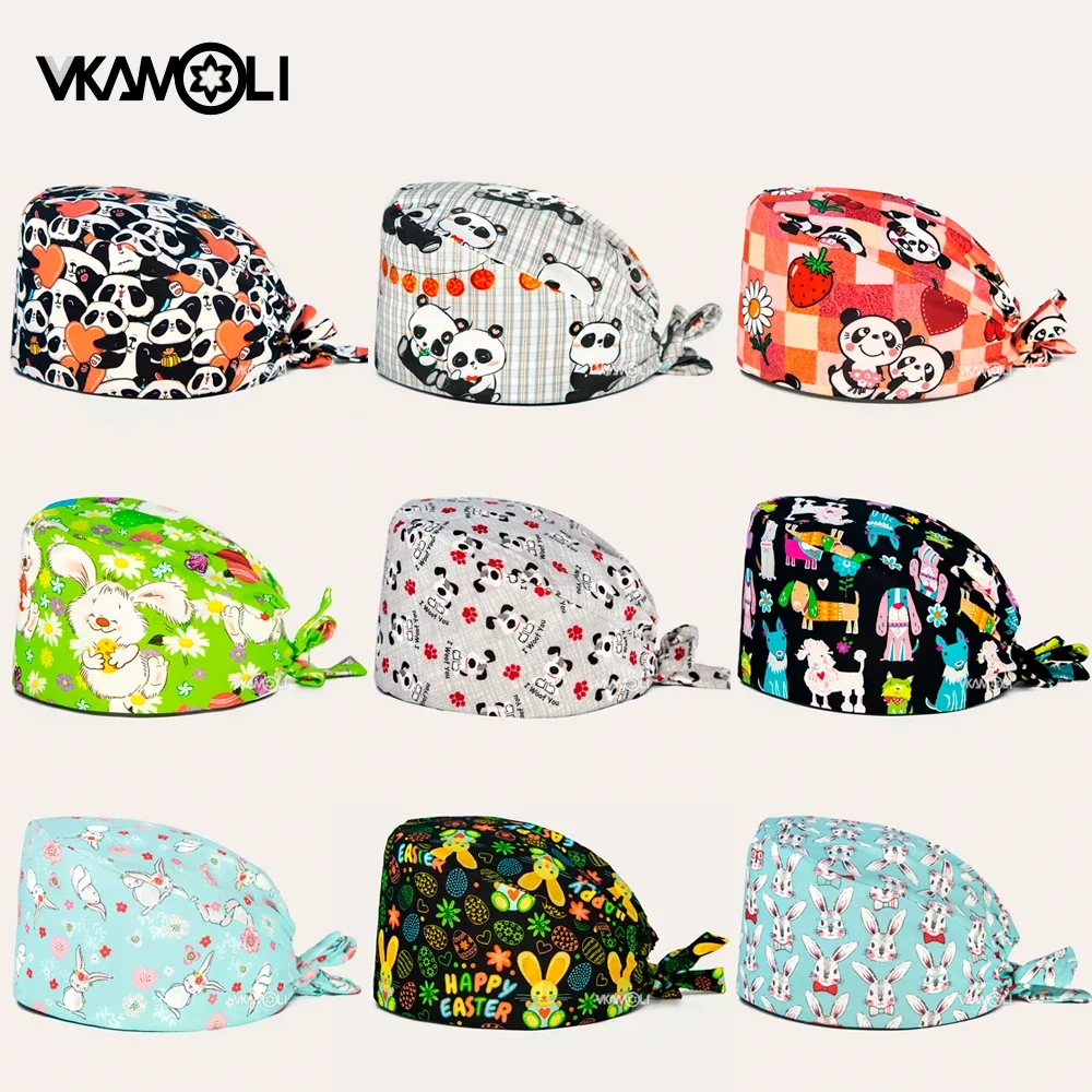 Medical Lab Center - Gorro de algodón con estampado de